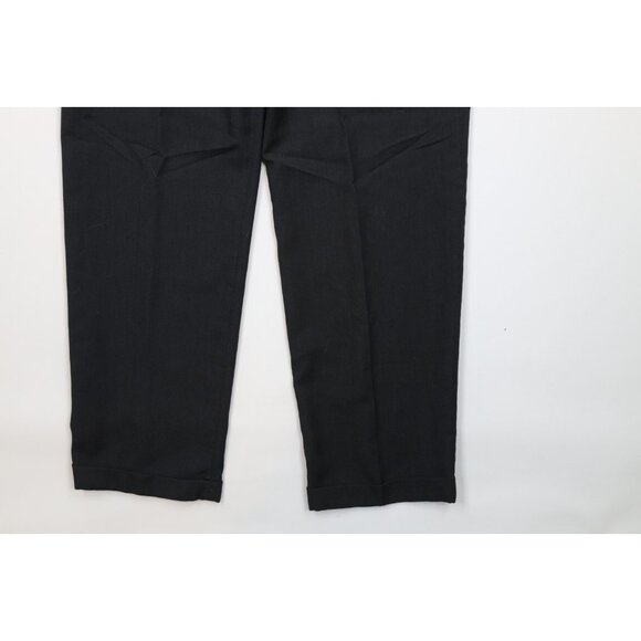 Vintage 90s Streetwear Mens 30x30 Faded Worsted Wool Blend Knit Wide Leg Pants - Picture 13 of 13